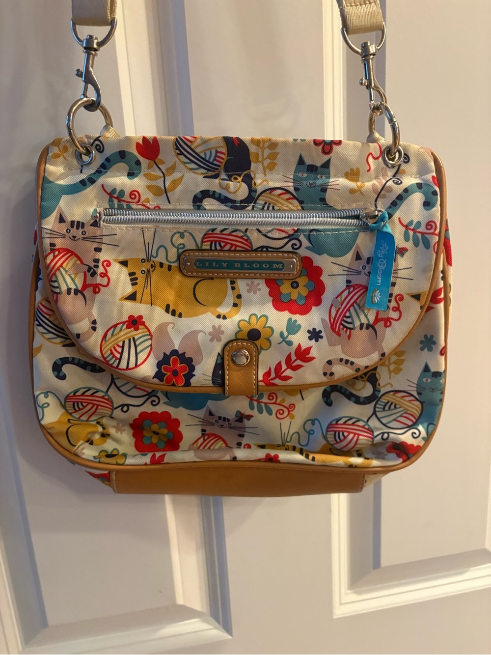 Lily Bloom Multicolor Cat Print Crossbody Bag-NEW!